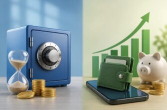 Чем вклад отличается от накопительного счета: банковский сейф, монеты, кошелек, копилка и график доходности